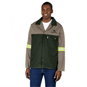 Site Premium Two-Tone Polycotton Jacket - Reflective Arms - Yellow Tape