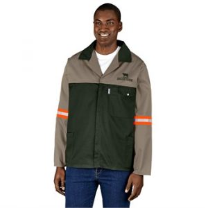 Site Premium Two-Tone Polycotton Jacket - Reflective Arms - Orange Tape